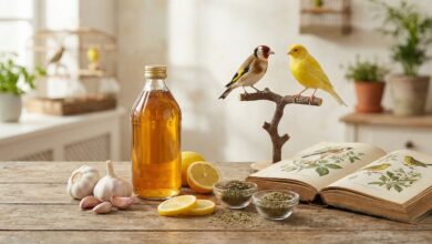 الموسوعة الشاملة للطب التكميلي في تربية الحسون والكناري: دليل الثوم، الليمون، وخل التفاح