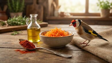 سر التحناية الحمراء: كيف تستخدم الجزر وزيت الزيتون لتلوين الحسون والكناري طبيعياً؟